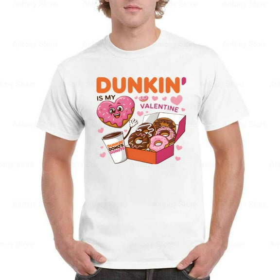 Premium Dunkin' Donuts Valentines Day 2025 Coffee T-shirt unisex up to 5XL