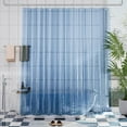 Premium EVA Shower Curtain Clear Blue, Luxury Shower Curtain Blue Jelly