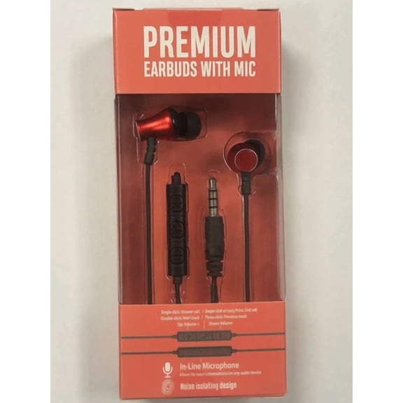 Premium Ear Buds with Mic and Volume Control