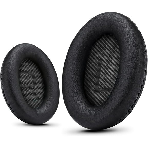 Premium Ear Pad Replacement for Bose Headphones Earpads, Compatible with Bose QuietComfort 35 ii /QC35 /QC25 /QC2 /QC15 /Ae2 /Ae2i /Ae2w /SoundTrue & SoundLink – Classic Black