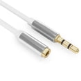 thumbnail image 1 of Premium Earphone Gold Plated Plug 3.5mm Jack Audio Extension Cable Aux Cord Male to Female Extender WHITE 2M, 1 of 8