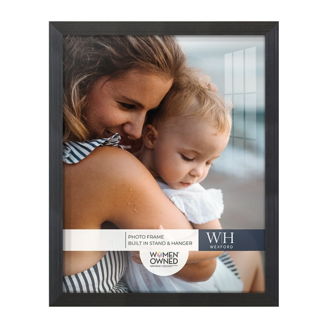 Premium Ebony Solid Wood Picture Frame, 11" x 14"