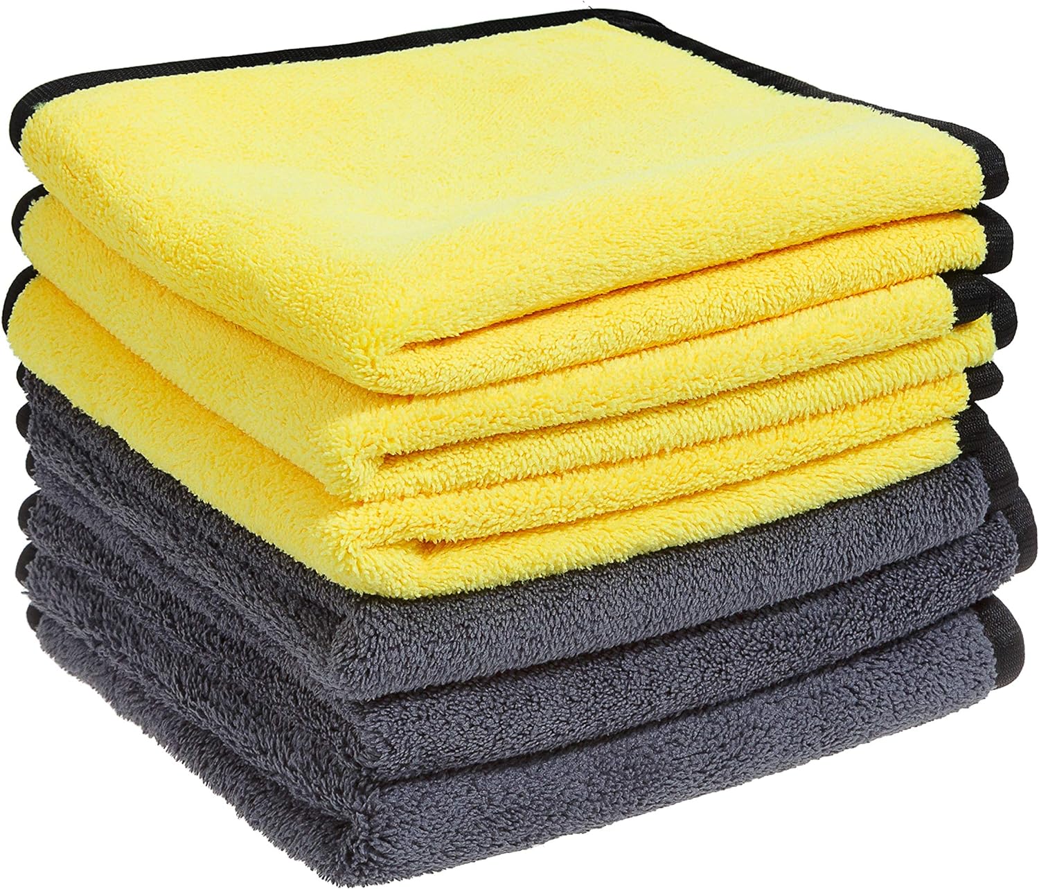 Premium Edgeless Microfiber Cleaning Cloths, 6 Pack 12” X 12” All