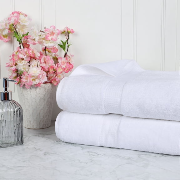 Premium Egyptian Cotton Highly Absorbent 2-Piece Plush Bath Sheet Set - 34" x 68"