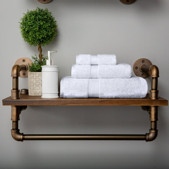 Premium Egyptian Cotton Highly Absorbent Assorted 3-Piece Plush Towel Set - 30" x 55", 20" x 30", 13" x 13"