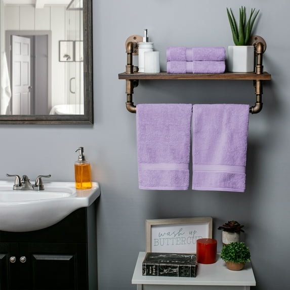 Premium Egyptian Cotton Highly Absorbent Assorted 4-Piece Plush Towel Set - 20" x 30"