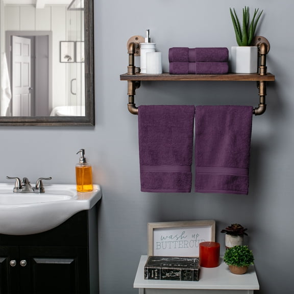 Premium Egyptian Cotton Highly Absorbent Assorted 4-Piece Plush Towel Set - 20" x 30"