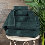 Premium Egyptian Cotton Highly Absorbent Assorted 8-Piece Plush Towel Set - 30" x 55", 20" x 30", 13" x 13"