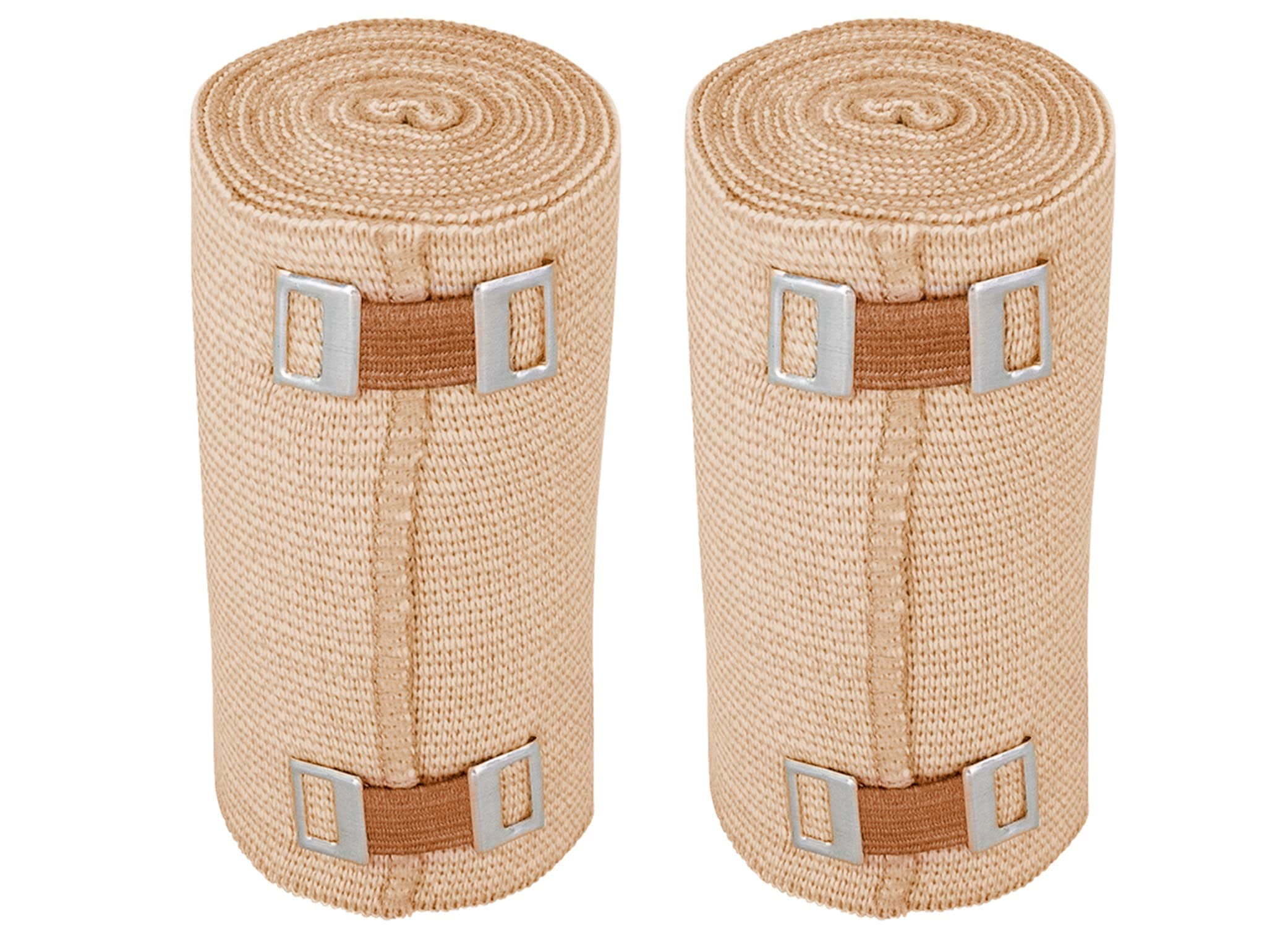 Premium Elastic Bandage Wrap (4" Wide, 2 Pack) Made of USA Grown