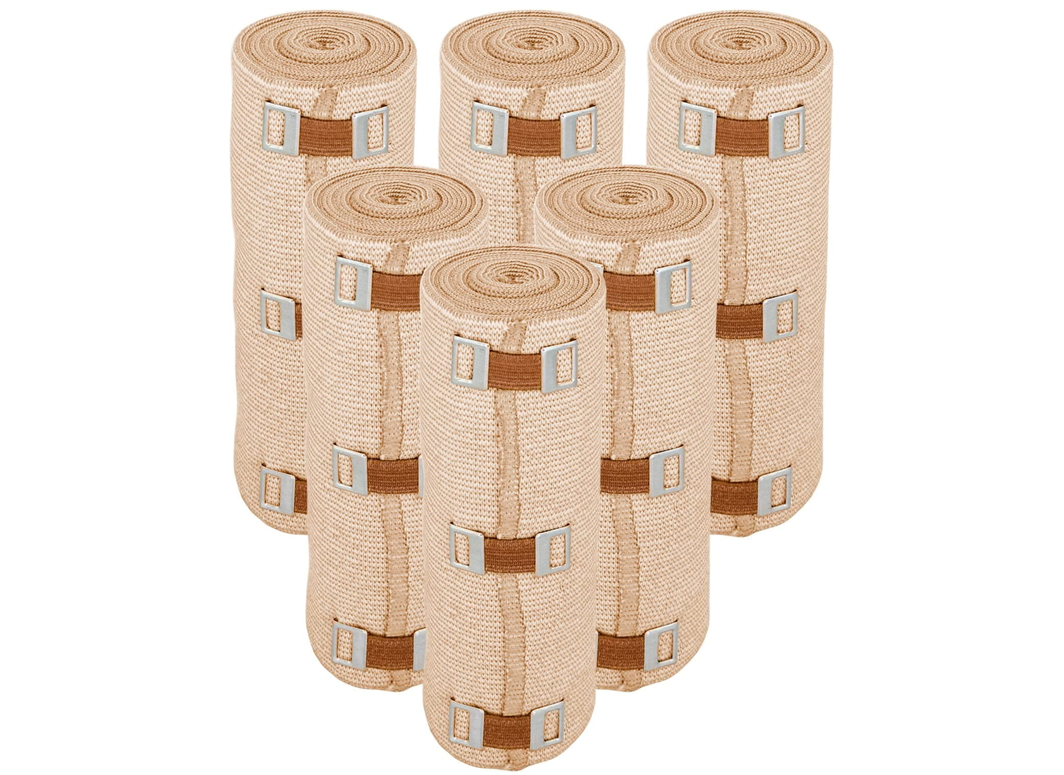 Premium Elastic Bandage Wrap 6 Wide 6 Pack Made Of USA Grown   Premium Elastic Bandage Wrap 6 Wide 6 Pack Made USA Grown Organic Soft Woven Cotton Metal Clip Fasteners GT Latex Free Roll Sprains Injuries Beige F170834a 2760 48e6 83b5 08379c107d43.7d9294935b4f5b0fbcfe9573528164c0 