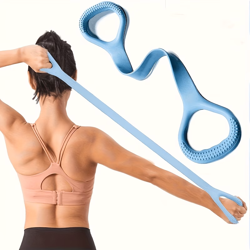 Premium Elastic Yoga Resistance Band Stretch Fitness Cord for Back Stretching Strength Flexibility Home Gym Outdoor Exercise