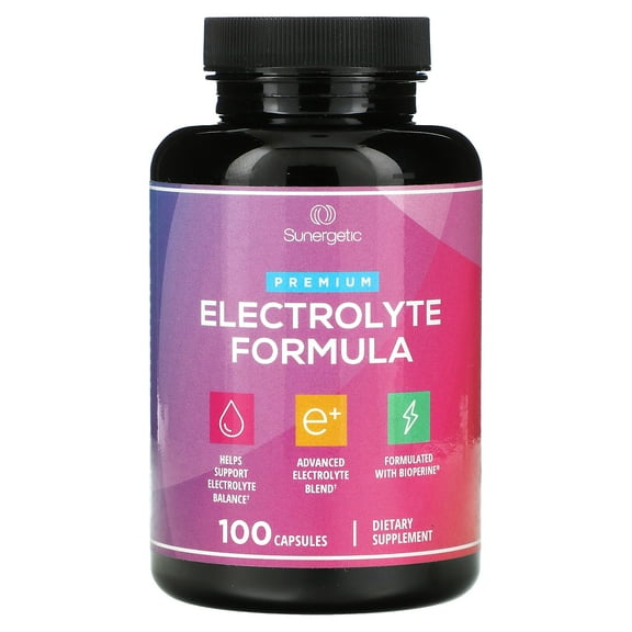 Premium Electrolyte Formula, 100 Capsules, Sunergetic