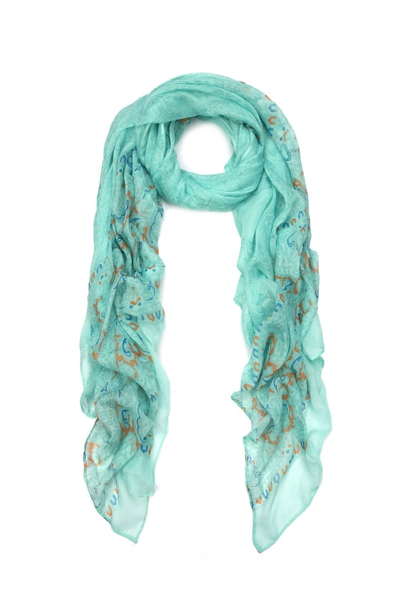 Premium Elegant Paisley Floral Scarf Wrap