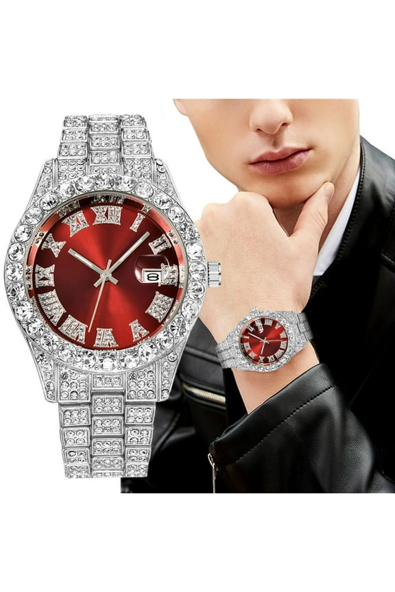 Premium Elegant Stainless Steel Dress Watch for Men - Slim Business Casual Timepiece with Crystal Display Window - Water-Resistant & Scratch-Resistant Ideal for Office/Formal Occasions