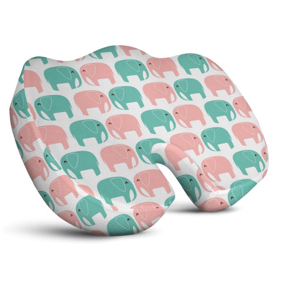Premium Elephant Pattern Memory Foam Seat Cushion Ergonomic Chair Pad for Office Chair, Car, Airplane & Bleachers Sciatica, Tailbone Hip & Back Pain Relief - Chair Cushion for Long Office Workers.