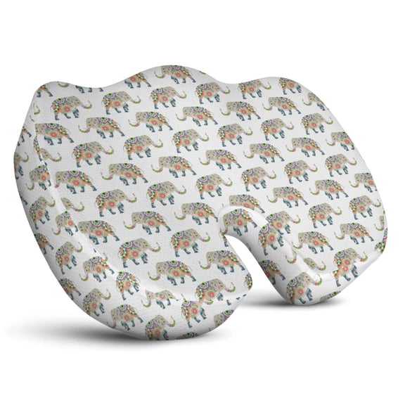 Premium Elephant Pattern Memory Foam Seat Cushion Ergonomic Chair Pad for Office Chair, Car, Airplane & Bleachers Sciatica, Tailbone Hip & Back Pain Relief - Chair Cushion for Long Office Workers.