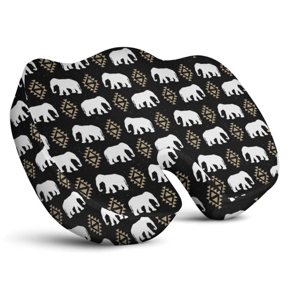 Premium Elephant Pattern Memory Foam Seat Cushion Ergonomic Chair Pad for Office Chair, Car, Airplane & Bleachers Sciatica, Tailbone Hip & Back Pain Relief - Chair Cushion for Long Office Workers.