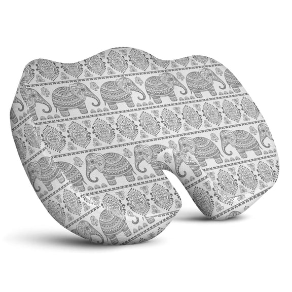 Premium Elephant Pattern Memory Foam Seat Cushion Ergonomic Chair Pad for Office Chair, Car, Airplane & Bleachers Sciatica, Tailbone Hip & Back Pain Relief - Chair Cushion for Long Office Workers.