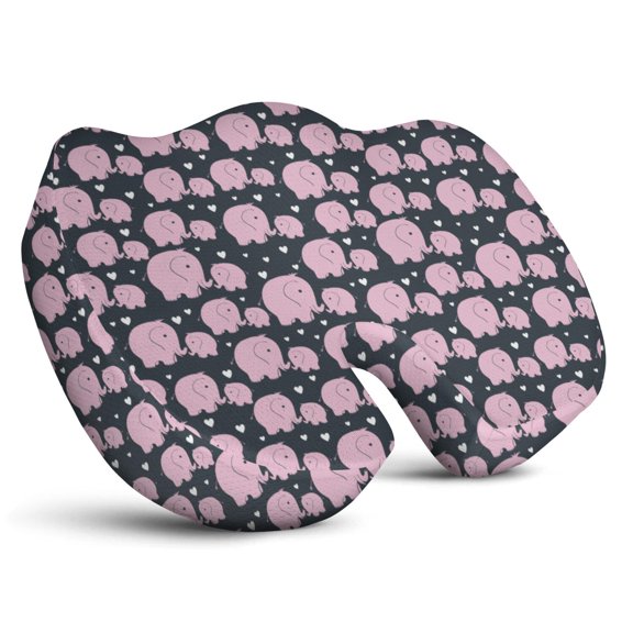 Premium Elephant Pattern Memory Foam Seat Cushion Ergonomic Chair Pad for Office Chair, Car, Airplane & Bleachers Sciatica, Tailbone Hip & Back Pain Relief - Chair Cushion for Long Office Workers.