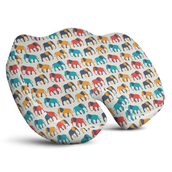 Premium Elephant Pattern Memory Foam Seat Cushion Ergonomic Chair Pad for Office Chair, Car, Airplane & Bleachers Sciatica, Tailbone Hip & Back Pain Relief - Chair Cushion for Long Office Workers.