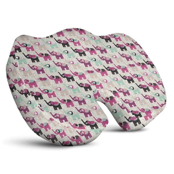 Premium Elephant Pattern Memory Foam Seat Cushion Ergonomic Chair Pad for Office Chair, Car, Airplane & Bleachers Sciatica, Tailbone Hip & Back Pain Relief - Chair Cushion for Long Office Workers.
