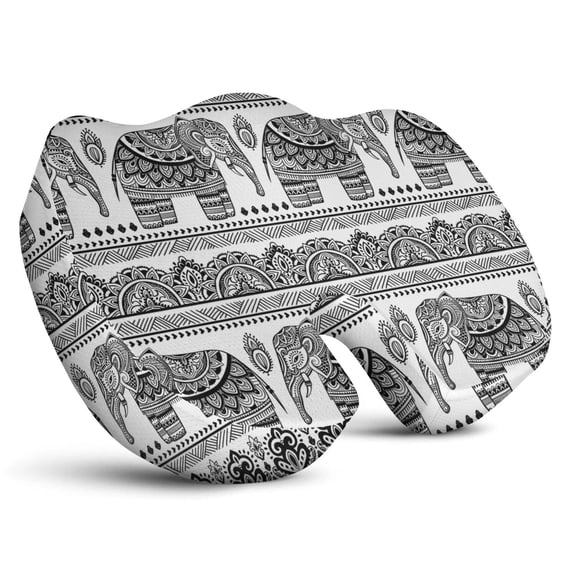 Premium Elephant Pattern Memory Foam Seat Cushion Ergonomic Chair Pad for Office Chair, Car, Airplane & Bleachers Sciatica, Tailbone Hip & Back Pain Relief - Chair Cushion for Long Office Workers.