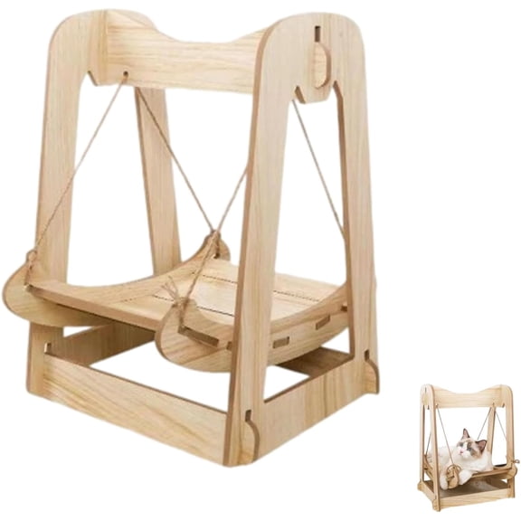 Premium Elevated Cat Bed - Large Hammock Style Cot, Supports up to 10kg, Comfortable & Sturdy Floor Lounge Chair for Indoor Cats, Puppies, Small Dogs & Rabbits, Easy to Clean Pet Resting Spot