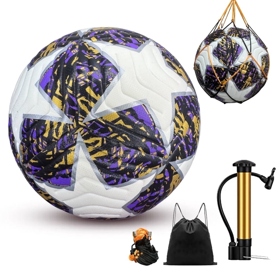 Premium Europe Cup Themed Size 5 Soccer Balls - Diverse Vibrant Colors, Ideal for Adult & Youth Players, Durable Construction for All - Weather Play