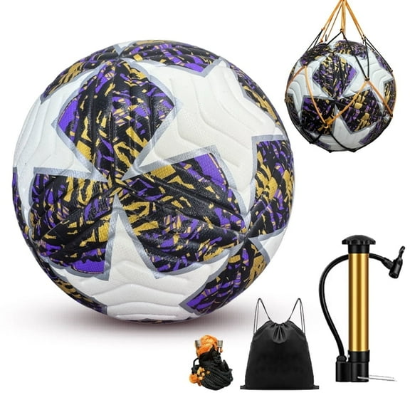Premium Europe Cup Themed Size 5 Soccer Balls - Diverse Vibrant Colors, Ideal for Adult & Youth Players, Durable Construction for All - Weather Play