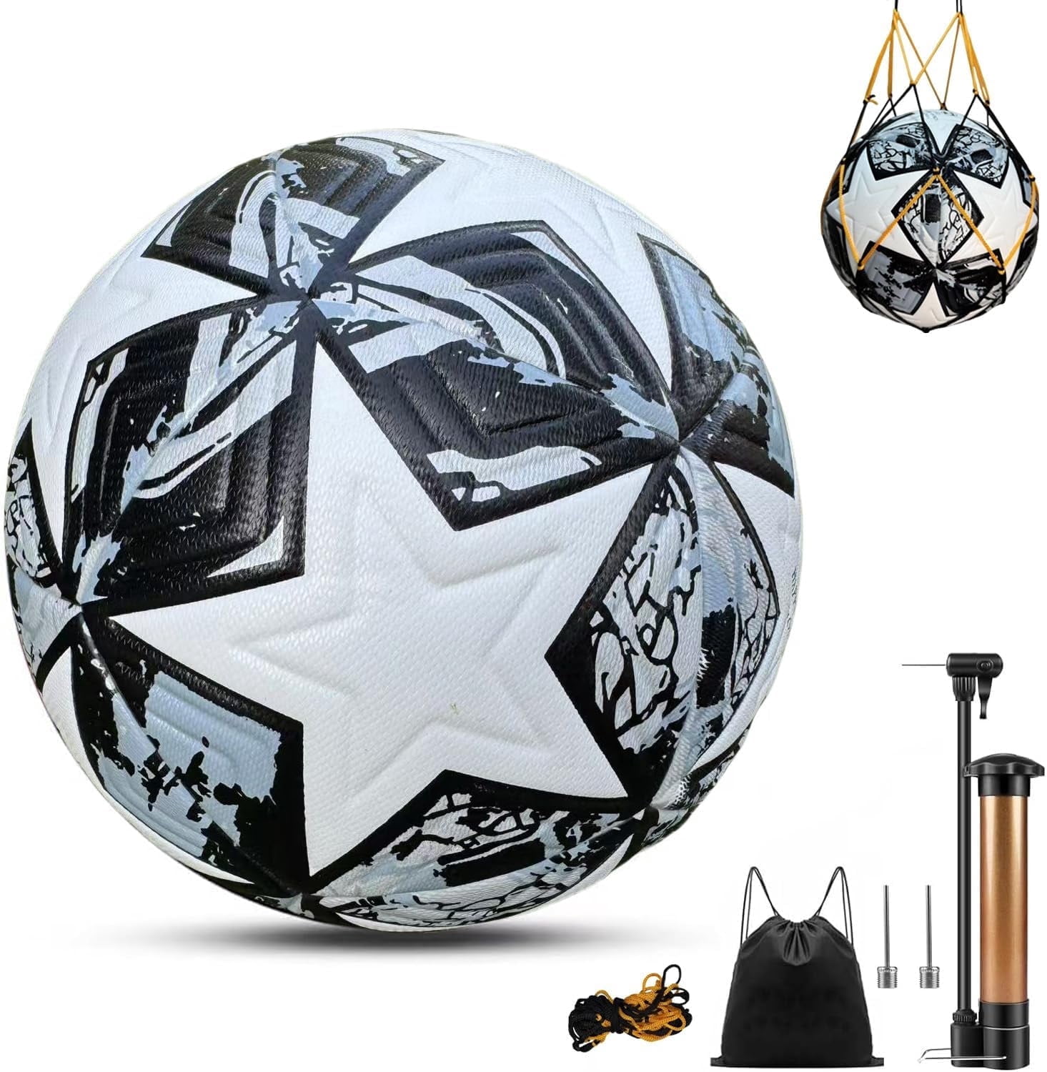 Premium Europe Cup Themed Size 5 Soccer Balls - Diverse Vibrant Colors, Ideal for Adult & Youth Players, Durable Construction for All - Weather Play