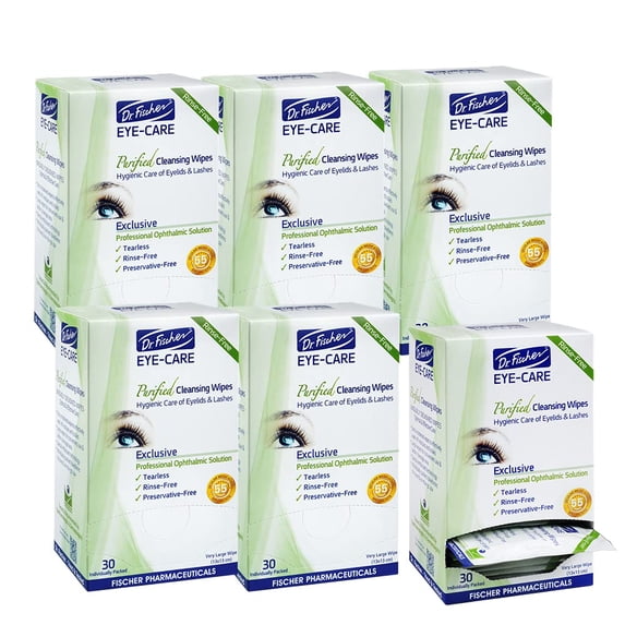 Premium Eye Wipes for Blepharitis, Dry Red Eye Eyelid Wipes - 180