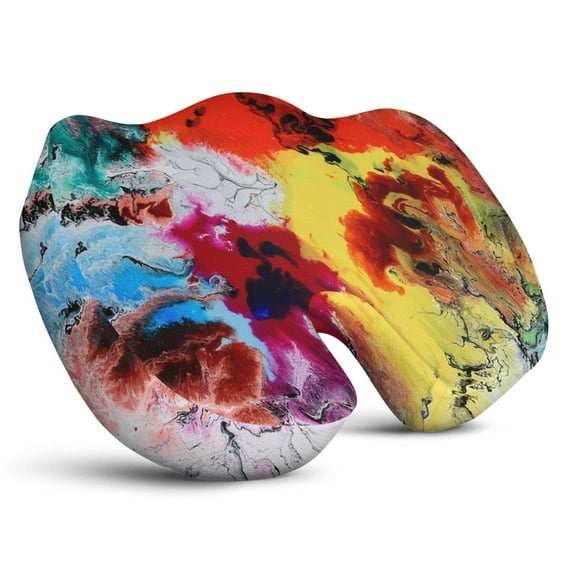 Premium Fashion Pattern Memory Foam Seat Cushion Ergonomic Chair Pad for Office Chair, Car, Airplane & Bleachers Sciatica, Tailbone Hip & Back Pain Relief - Chair Cushion for Long Office Workers.
