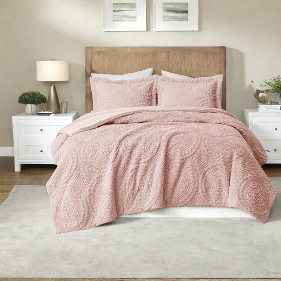 Premium Faux Fur Bedding Sets Plush Polyester Comforter with Embroidered Design for Modern Home