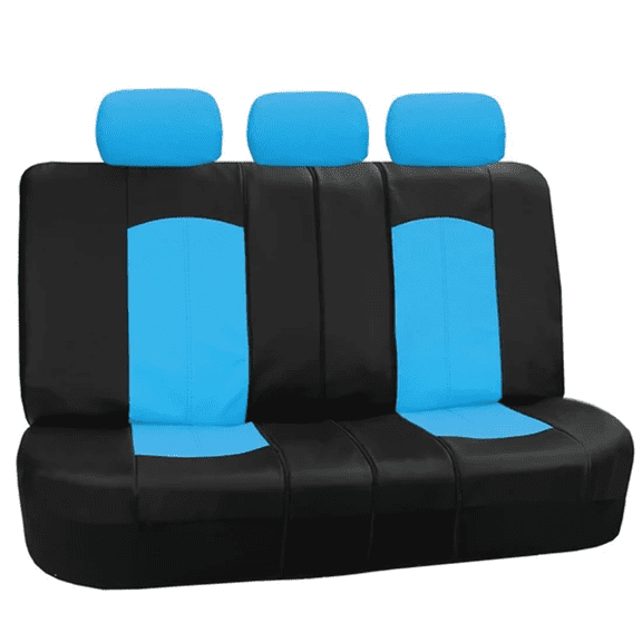 Premium Faux Leather Car Seat Covers and Headrest Cover, Breathable Material Cushions Universal Fit for Most Cars, Blue