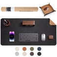 thumbnail image 1 of Promattoo 31.5" x 15.7" Waterproof Non-Slip PU Leather Desk Pad Protector with Storage Tray & Premium Gift Box, Desk Mat Blotter Writing Pad for Office, Home & Gaming,Classic Black, 1 of 10