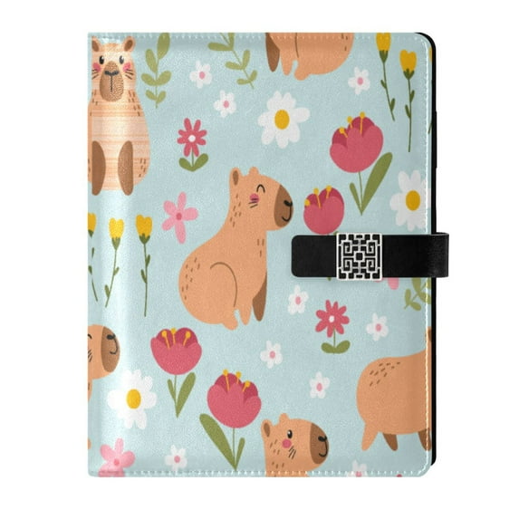Premium Faux Leather Notebook - Refillable, Multi-Functional Organizer, 23.3x17cm, All-Season Use,A Brown Bear