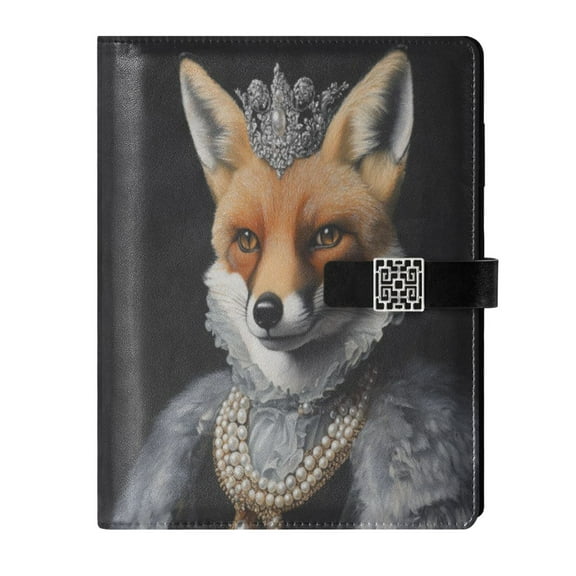 Premium Faux Leather Notebook - Refillable, Multi-Functional Organizer, 23.3x17cm, All-Season Use，A Fox