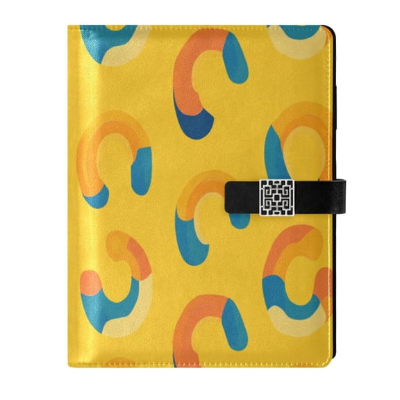 Premium Faux Leather Notebook - Refillable, Multi-Functional Organizer, 23.3x17cm, All-Season UseA Horseshoe-shaped