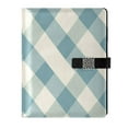 thumbnail image 1 of Premium Faux Leather Notebook - Refillable, Multi-Functional Organizer, 23.3x17cm, All-Season Use，Blue Grid, 1 of 6