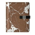 thumbnail image 1 of Premium Faux Leather Notebook - Refillable, Multi-Functional Organizer, 23.3x17cm, All-Season Use，Brown Marble, 1 of 6