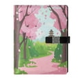 thumbnail image 1 of Premium Faux Leather Notebook - Refillable, Multi-Functional Organizer, 23.3x17cm, All-Season Use，Cherry Blossom, 1 of 6