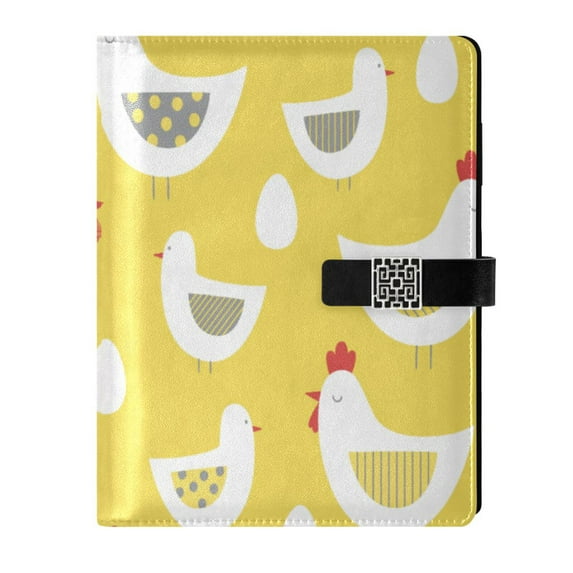 Premium Faux Leather Notebook - Refillable, Multi-Functional Organizer, 23.3x17cm, All-Season Use,Chicken