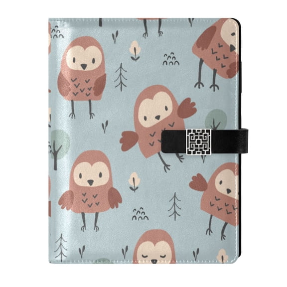 Premium Faux Leather Notebook - Refillable, Multi-Functional Organizer, 23.3x17cm, All-Season UseCute Little Owls