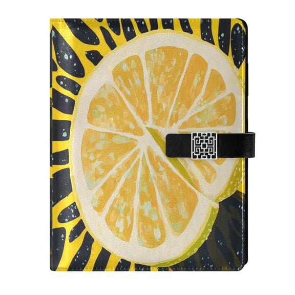 Premium Faux Leather Notebook - Refillable, Multi-Functional Organizer, 23.3x17cm, All-Season UseHalf Of The Lemon