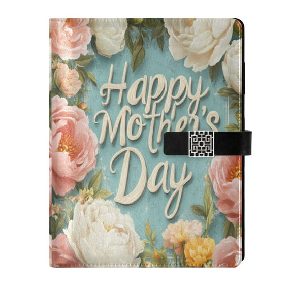 Premium Faux Leather Notebook - Refillable, Multi-Functional Organizer, 23.3x17cm, All-Season Use,Happy Mothers Day