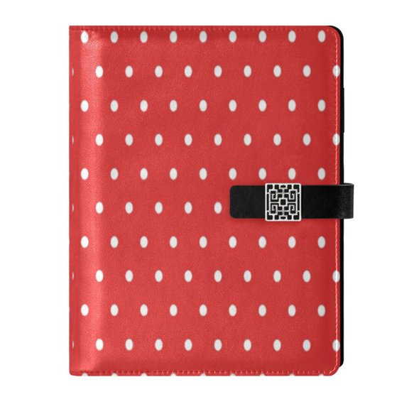 Premium Faux Leather Notebook - Refillable, Multi-Functional Organizer, 23.3x17cm, All-Season UseRed Wave Point
