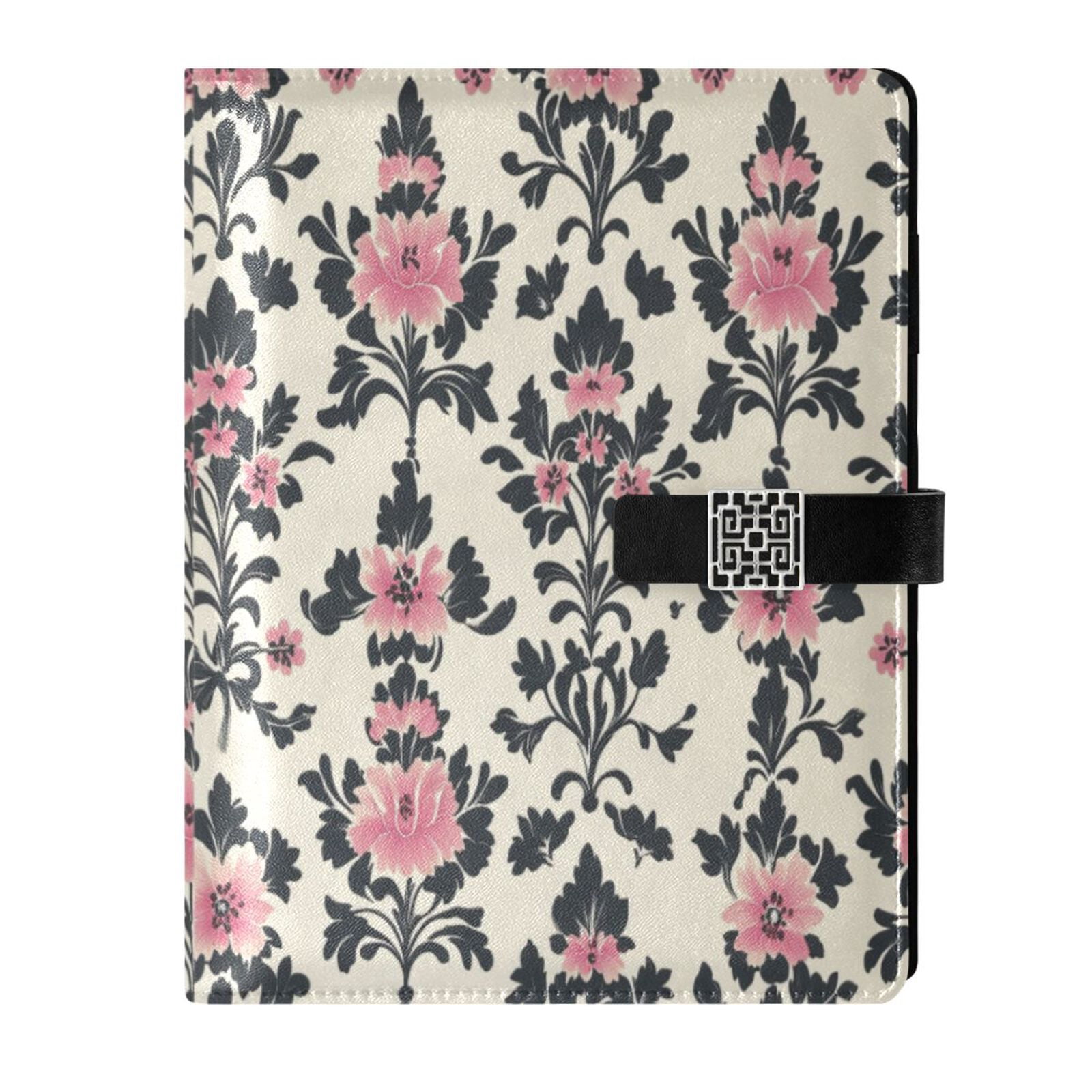 Premium Faux Leather Notebook - Refillable, Multi-Functional Organizer, 23.3x17cm, All-Season Use，Victorian Wallpaper Pattern