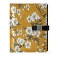 thumbnail image 1 of Premium Faux Leather Notebook - Refillable, Multi-Functional Organizer, 23.3x17cm, All-Season Use，White Flowers, 1 of 6