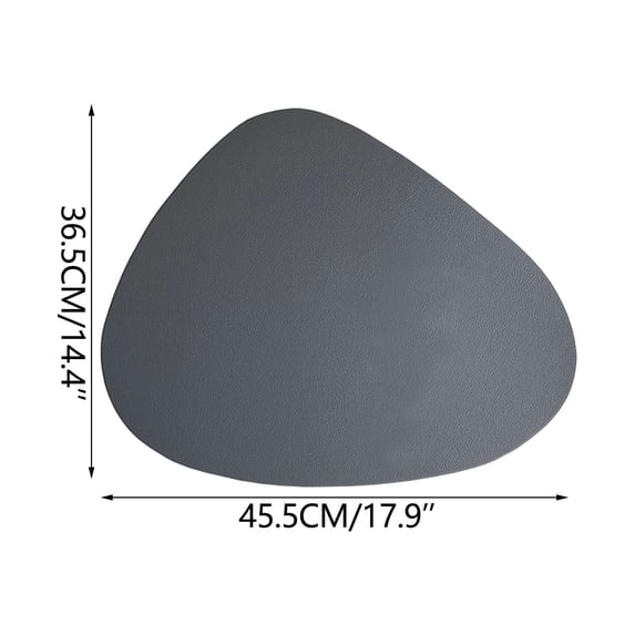 Premium Faux Leather Placemats Set of 6 Heat Resistant Waterproof Oilproof Kitchen Table Mats Modern Geometric Triangle Water Drop Design for Dining Room Decor