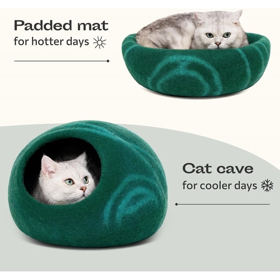 Premium Felt Cat Bed for Indoor Cats